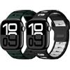 chinbersky 2 Pezzi Alpine Loop Compatibile con Apple Watch Cinturino 45mm 44mm 46mm 49mm 42mm 41mm 40mm 38mm Cinturino Sportivo Regolabile in Nylon per iWatch Ultra 2 SE Serie 10 9 8 7 6 5 4 3 2 1