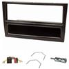 tomzz Audio 2439-061 Set lunetta radio compatibile con Opel Corsa C Combo Omega B Vectra C Meriva nero con adattatore radio ISO adattatore antenna ISO DIN staffa di rilascio