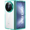GIOPUEY Cover Compatibile con Vivo X Fold 5, Alta Trasparenza Custodia, Materiale PC Rigido Case，Nessun Ingiallimento, Nessuno Sbiadimento - Green