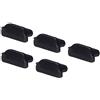 QUARKZMAN Micro USB Silicone Protezione Maschio Porta x 5pz Anti Polvere Plastica Tappo Spina per apparecchiature Elettroniche, [Nero]