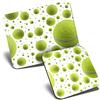Destination Vinyl Ltd Set di tappetini per mouse e sottobicchiere, motivo palla da tennis, gioco sportivo, 23,5 x 19,6 cm e 9 x 9 cm, per computer e computer portatili, ufficio, regalo, base antiscivolo #8693
