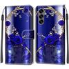 KENHONER Custodia per Samsung Galaxy S25 Plus, Farfalla | Portafoglio Pelle PU, Magnetica, Resistente Agli Urti, Scomparto Carte Credito, Pieghevole, Flip Libro, Motivo