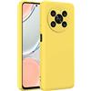 TBOC Cover Compatibile con Honor X9 4G - Magic4 Lite 4G [6.81] Custodia Rígida [Gialla] Silicone Liquido [Sensazione Morbida] Fodera Interna Microfibra [Protegge Fotocamera] Antiscivole Resistente