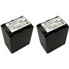 Trade-Shop - 2 batterie agli ioni di litio, 3600 mAh, sostituisce Sony NP-FH70 NP-FH100 NP-FP-30 NP-FP-50 NP-FP-51 NP-FP-60 NP-FP-61 NP-FP-70 NP-FP-71 FP-90 NP-FP-91 NP-FH-30