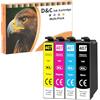 D&C 407XL Cartucce per Epson 407 XL Compatibili con Epson Workforce Pro WF-4745 WF-4745DTWF(1 Nero, 1 Ciano, 1 Magenta, 1 Giallo)