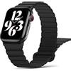 Tasikar Cinturini Compatibile con Cinturino Apple Watch 42mm(Series 10) 41mm 40mm 38mm, Cinturino con Loop Magnetico Silicone [Indossabile Due Lati] per iWatch Series 10 9 8 7 6 5 4 3 2 1 SE (Nero)