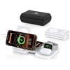 Elecdov Caricatore Wireless 4 in 1 per Apple Stazione di Ricarica per iPhone 16 Pro Max/15/14, AirPods Pro2, Supporto per iPad, Caricatore per iWatch serie 10/9/8, Stazione di Ricarica Pieghevole (Bianco)