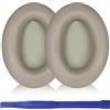 Aiivioll WH-1000XM3 Auricolari Compatibili con Sony WH-1000XM3 Bluetooth Noise Cancelling Cuffie Proteine Cuoio PU, Isolamento Acustico Memory Foam (Argento)