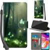 Haninsuze Cover per Samsung Galaxy A70 Custodia Cover Pelle Libro Portafoglio con Porta Carte Magnetica Protezione Antiurto Cuoio Flip Case Custodia Cover per Samsung A70, Farfalla