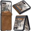 NINKI Custodia protettiva per Motorola Razr 50 Ultra 2024, con cerniera, anti-goccia, texture antiscivolo, elegante cucitura in pelle, per Motorola Razr Plus 2024