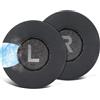 SOULWIT 70mm Cuscinetti Auricolari Ricambio per Logitech Zone 300/Zone 301/Zone 305 Wireless Cuffie, Padiglioni Cuffie con Tessuto di Seta Ghiacciata, Schiuma Antirumore - Zona 300 CG Nero