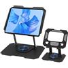KATLKIU Supporto per tablet, supporto regolabile per iPad, girevole a 360°, supporto pieghevole per iPad e computer portatile, supporto per monitor portatile, supporto per Kindle