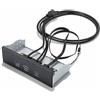 Sxhlseller Hub del Pannello Frontale USB, USB 3.2 Gen 2x2, USB A TIPE C 3 Porte da 5,25 Pollici 19 Pin 20gbps Pannello di Estensione de ll'unità Ottica per Computer PC