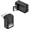 QIANRENON 90° angolo USB 4 2.0 C ricarica rapida adattatore dati 80 Gbps USB tipo C maschio a femmina piena funzione connettore ad angolo retto PD240 W 8 K Al alloggiamento, per telefono tablet