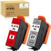 JoyPrinting 478XL C13T04F54010/ C13T04F64010C ompatible 478 478XL Cartucce d'inchiostro di ricambio per stampanti Expression Photo XP-15000 (1 rosso, 1 grigio, confezione da 2)