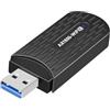 Bewinner Adattatore WiFi USB per PC Desktop, Adattatore di Rete Wireless Dual Band WiFi 6 AX1800Mbps, Antenna Ad Alto Guadagno Integrata, Adattatori di Rete per Computer per Viaggi in