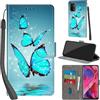 PHINIENLAND Cover per Oppo A54 / A74 5G PU Pelle Custodia Flip Turquoise