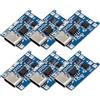 ARCELI Modulo caricabatterie per batteria al litio 18650, tipo C, USB 5 V, 1 A, scheda di ricarica per batteria agli ioni di litio con doppia funzione di protezione (6 pezzi)