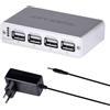 GeeekPi Hub di isolamento digitale USB, 4 porte USB 2.0, ad alta velocità 480 Mbps, chip ADuM3165 di grado industriale, protezione RMS da 3,75 kV, trasferimento dati bidirezionale, 89 mm x 50 mm x 23