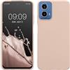 kwmobile Custodia Compatibile con Motorola Moto G34 5G Cover - Back Case per Smartphone in Silicone TPU - Protezione Gommata - coconut swirl