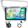 Rimoody 4+64G Android Autoradio per VW Golf 7 Golf VII 2013-2017 10 Pollici HD Stereo Auto con Wireless Carplay Android Auto Navi GPS Mirror Link Bluetooth WiFi/FM/RDS/EQ/SWC/USB Telecamera Posteriore