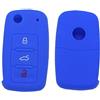 Happyit Custodia in Silicone per Chiavi Auto per Volkswagen VW Polo Passat B5 Golf Jetta Mk6 Scirocco Beetle (Blu Scuro)