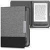 kwmobile Cover compatibile con Pocketbook Touch Lux 3/Basic Lux/Basic Touch 2 - Custodia a libro in tela e pelle PU - Flip Case per eReader