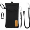 DOB SECHS Custodia per telefono in neoprene con 2 moschettoni, cordino e cinturino da polso, per escursioni e viaggi, adatta per telefoni fino a 6,5 pollici