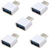 chenyang CY Adattatore OTG da 5-Type USB-C a USB 2.0 bianco per tablet e cavo USB, disco flash, mouse e laptop