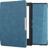 kwmobile Custodia eReader Compatibile con Kobo Aura H2O Edition 1 Cover - eBook Reader Flip Case - Cover eReader Simil Pelle - petrolio