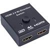 Pipestation,Splitter HDMI 4K,Adattatore per interruttore HDMI 1 in 2 uscite,Supporta 4K Ultra HD UHD 3D 1080P per lettore Blu-ray HDTV Firestick Xbox Playstation Proiettore,by Pipestation