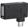 Dioche Adattatore Usb0 Stick Micro Cavo Otg Con Power Hub 2 Pz Usb 2.0 Femmina A Maschio Micro Otg Accessori di Adattatore Porta di Alimentazione 90 Grado Sinistro 90 Destro