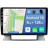 YUNTX [6GB+128GB] Autoradio 2 DIN Android 14 per Opel Astra J/Buick Excelle 2 (2009-2017)-[Incorporato Carplay/Android Auto/DSP/GPS]-IPS 2.5D 9 Touch Screen-Camera+MIC-DAB/Mirror Link/Bluetooth 5.0