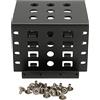 Leapiture Rack di Montaggio per HDD, Gabbia per Disco Rigido da 2,5 Pollici Backplane per Rack Mobile a 4 Baie Staffa di Archiviazione per Disco Rigido Cavo in Lega di Alluminio(Nero)