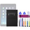 HIGHAKKU Batteria di ricambio compatibile con iPad5, Air, Mini Air, A1474, A1475, A1893, A1954, iPad6 (6th Generation) iPad7 2019 7th/8th A2270 A2197 A2200 A2198 A1484 con strumenti