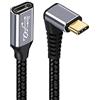 NFHK Cavo dati USB-C USB 3.1 tipo C maschio a femmina, 10 Gbps, 100 W, con custodia per laptop, 50 cm