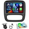 Inefala 4+64G Autoradio per Renault Trafic 3 2014-2021/Opel Vivaro B 2014-2019 Android 15 mit 9'' In-Cell Schermo Soporta Wireless Carplay und Android Auto Mirror Link Radio FM/RDS GPS WIFI Bluetooth