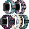 chinbersky 5 Pezzi Cinturino Compatibile con Fitbit Versa 2 Cinturino/Fitbit Versa Cinturino Uomo Donna, Sport Regolabile Nylon Elasticizzato Cinturini Ricambio Per Fitbit Versa 2/Versa/Versa Lite/SE