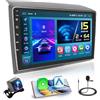 Hikity 2+64GB Android 15 Autoradio per FIAT DUCATO 2010/Citroen Jumper/Peugeot Boxer Radio Wireless CarPlay Android Auto 9 Pollici Touchscreen con WiFi GPS Navi FM RDS Telecamera SWC EQ