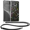 kwmobile Custodia Compatibile con Xiaomi Redmi Note 13 Pro 5G / Poco X6 5G Cover - Back Case in Silicone TPU - Protezione Smartphone con Cordino - multicolore/trasparente