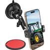 woleyi Supporto Telefono Trattore/Auto in Metallo [Braccio Regolabile in Alluminio] Supporto Cellulare Cruscotto Parabrezza Finestrino con Grande Ventosa per tutti i Telefoni, iPhone 17 16 15 Pro Max ecc