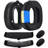 MMOBIEL A50 Gen 4 Mod Kit - Cuscinetti Auricolari, Fascia di Ricambio e Schiuma Microfono per Logitech G Astro A50 Gen 4 Cuffie di MMOBIEL - Cuscinetti Gel Raffreddante - Fascia PU Proteico e Velluto - Nero