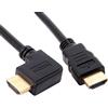 JSER HD-149 - Cavo HDMI 1.4 maschio a HDMI maschio, 90 gradi verso l'alto o verso il basso o verso sinistra o destra, supporta 3D ed Ethernet, 50 cm (angolo retto)