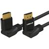 LINKUP - HDMI 4K Ultra HD Cavo Angolo 360° Video Digitale Girevole ad - Robusto 28AWG - Estrema Alta Velocità 18GB / s | 4096 x 2160 | Compatibile con PC Apple TV PS4 Samsung TV - 6FT/182CM