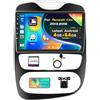 Inefala 4G+64G Android 15 Autoradio per Renault Clio 2013-2018 con Wireless CarPlay Android Auto, 10 Touchscreen Stereo Auto Bluetooth 2 Din con GPS WiFi RDS/FM MIC Retrocamera