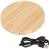ASHATA Caricabatterie Wireless in Legno di Bambù, Pad di Ricarica Portatile per Note 8 S8 S7 S6 S10 S9, Caricabatterie Veloce Sottile da 10 W
