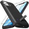 Giabuao Custodia Batteria per iPhone 11 Pro (5,8), Vera 8500mAh Custodia di Ricarica Sottile Ricaricabile con Supporto, Caricabatterie Cover Power Bank per iPhone 11 Pro, Nero