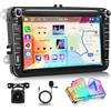 Motorsi 6+128G Motorsi Android Autoradio Per VW Passat B6 Polo Golf 5 6 Skoda Seat Touran Tiguan 8'' Stereo Radio Carplay Android Auto Radio Bluetooth GPS WiFi FM/RDS Telecamera Di Retromarcia