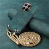 YANJIEER ESONG Cover per Xiaomi 15T Pro Case con Cordino Cinturino,Custodia In Pelle Caso per Donna ragazze Con Tracolla Collana,Catena Laccio Case,Ultra Sottile Antiurto Shell Verde