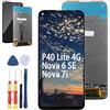 Yuxyiony Nuovo Schermo di Ricambio Per Huawei P40 Lite 4G/Nova 7i/Nova 6 SE Display LCD Riparazione Dello Schermo e Strumento di Ricambio Accessori